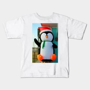 Penguin In A Santa Hat Kids T-Shirt